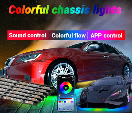 SEAMETAL Car Underglow LED Strip Lights – RGB Neon Glow with APP & Remote Control