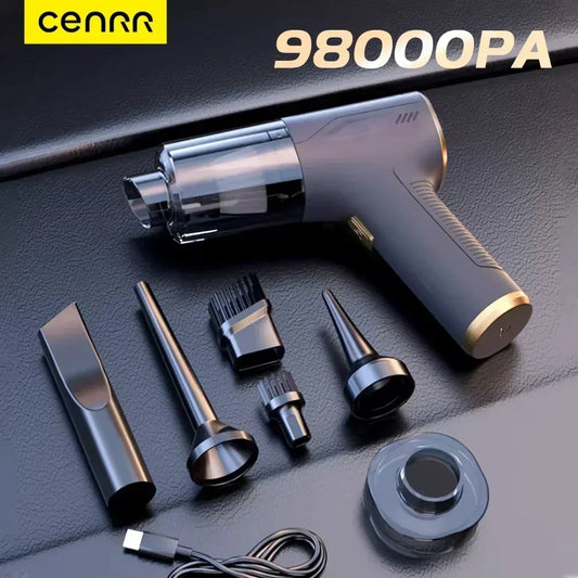 CENRR 98000PA Mini Car Vacuum – Cordless & Powerful Handheld Air Gun